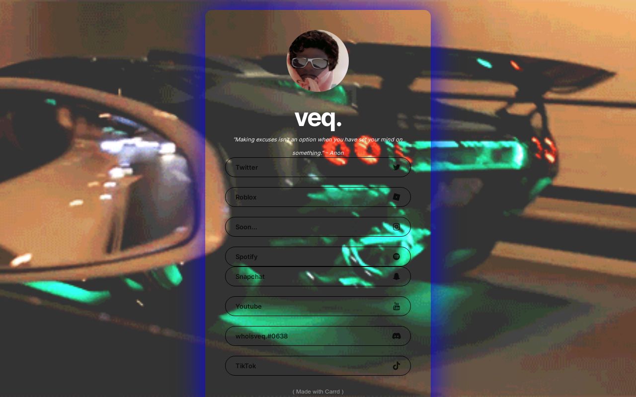 Carrd profile picture for @veq